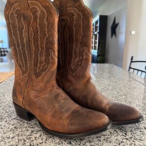 J.B. Dillon Distressed Brown Western Boots